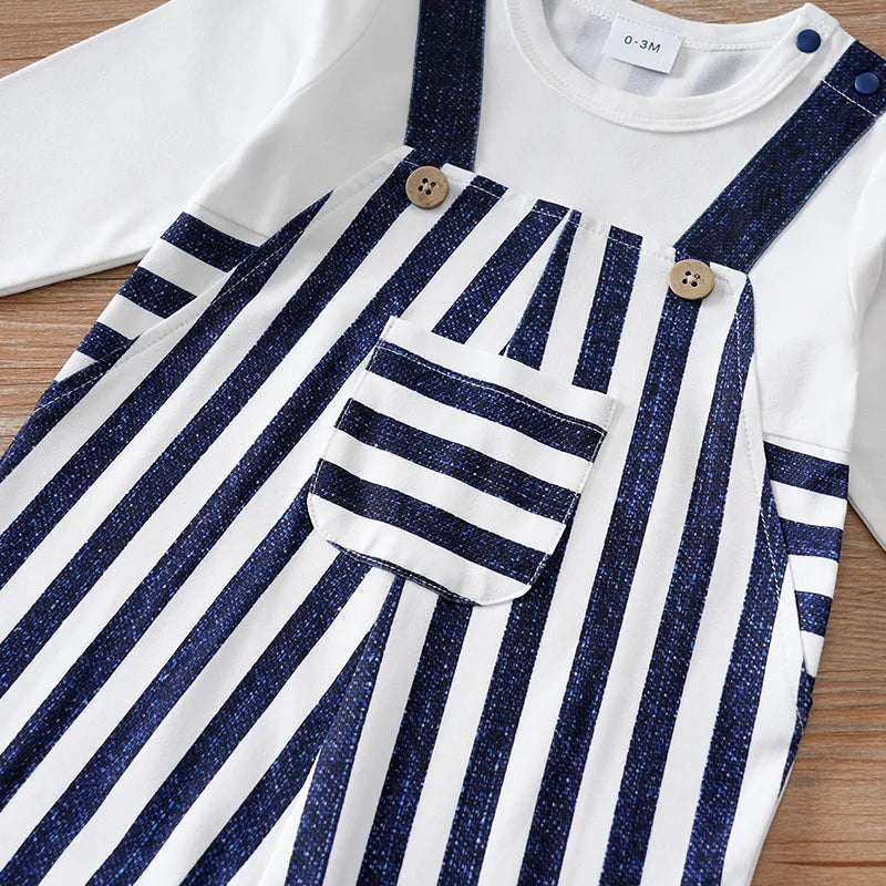 Mini Stripe Gentleman Romper