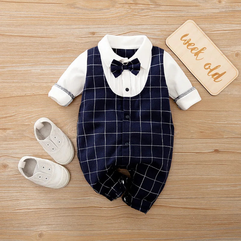 Mini Cotton Gentleman Romper
