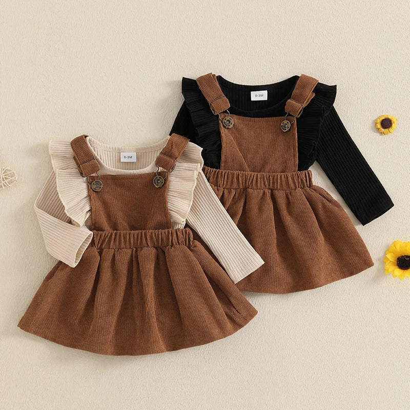 Mini Ruffle Romper & Corduroy Set