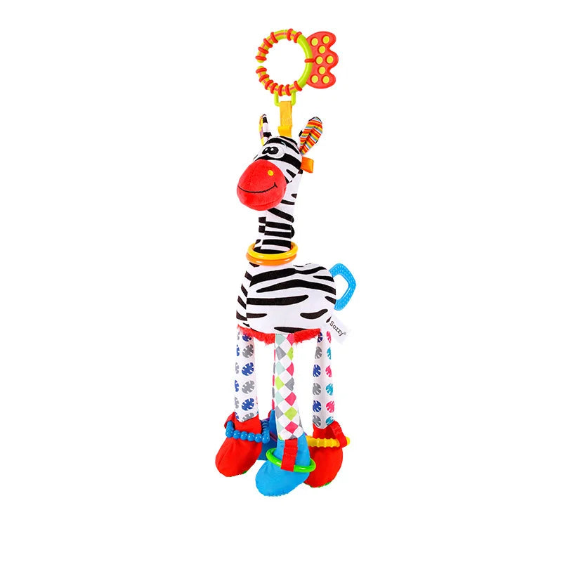 Mini Animal Rattle – Soft Giraffe & Zebra