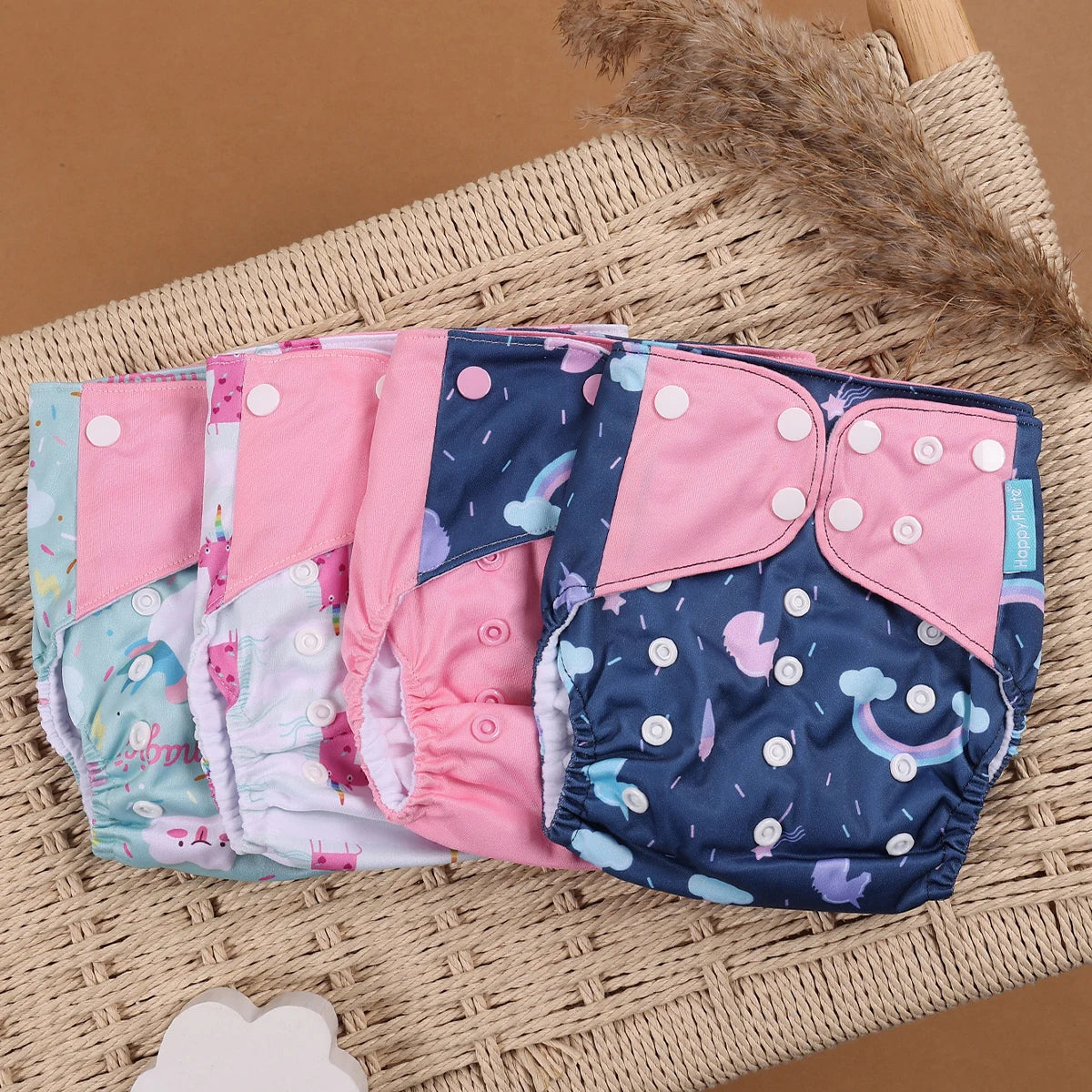Mini Cloth Diapers – 4pcs Eco Set