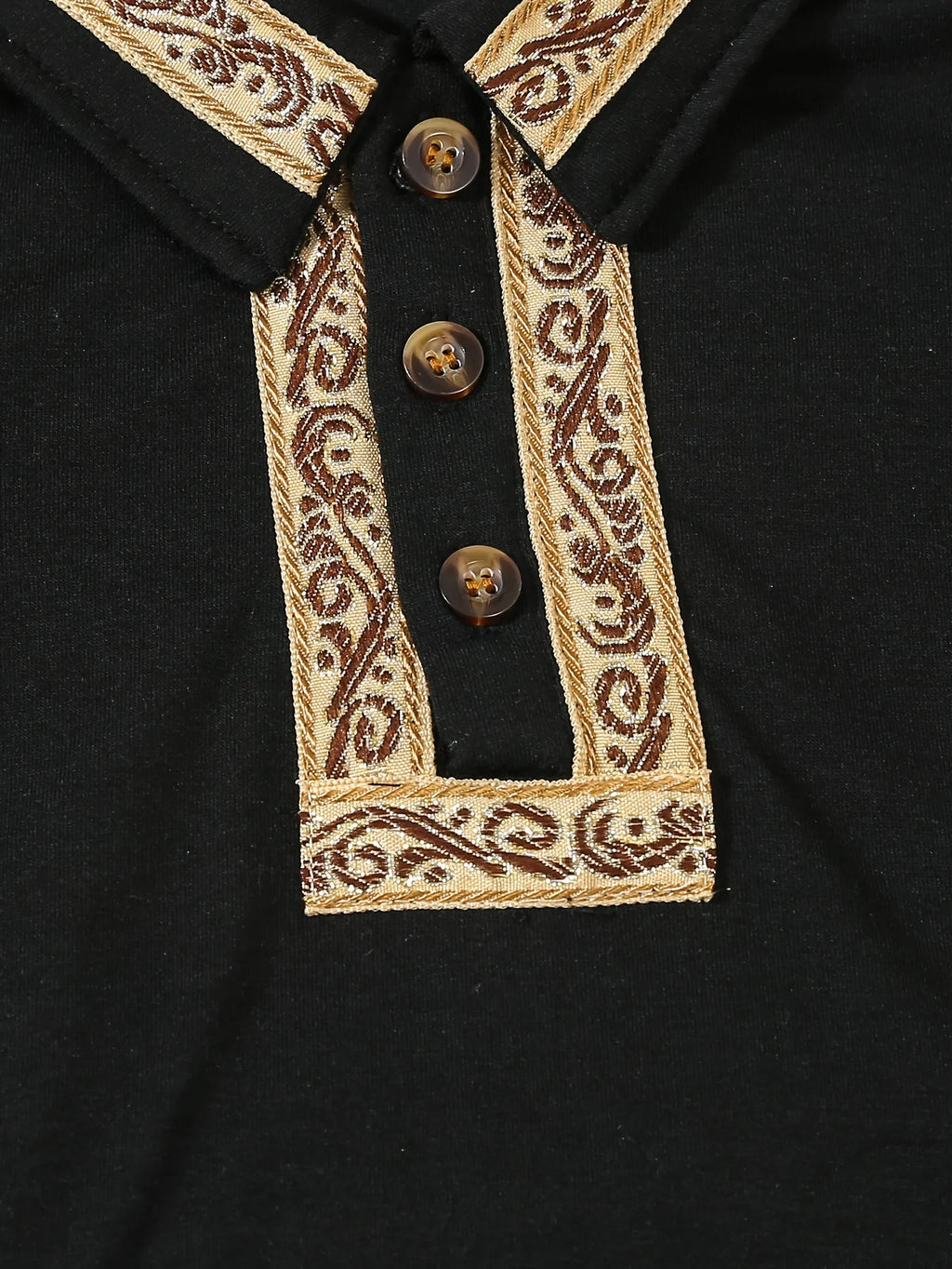 Mini Ethnic Suspender Romper Set