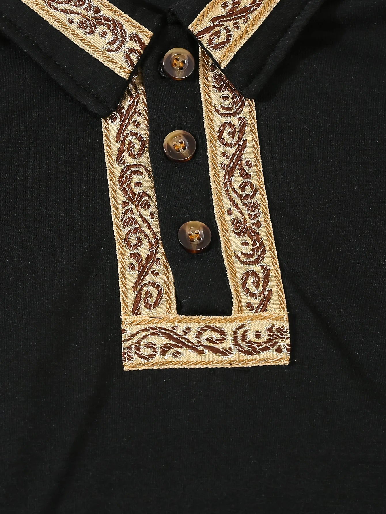 Mini Ethnic Suspender Romper Set