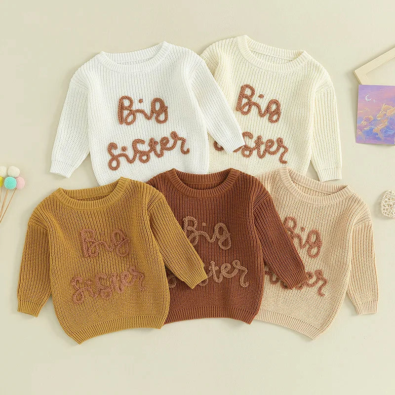 Mini Letter Embroidered Sweater