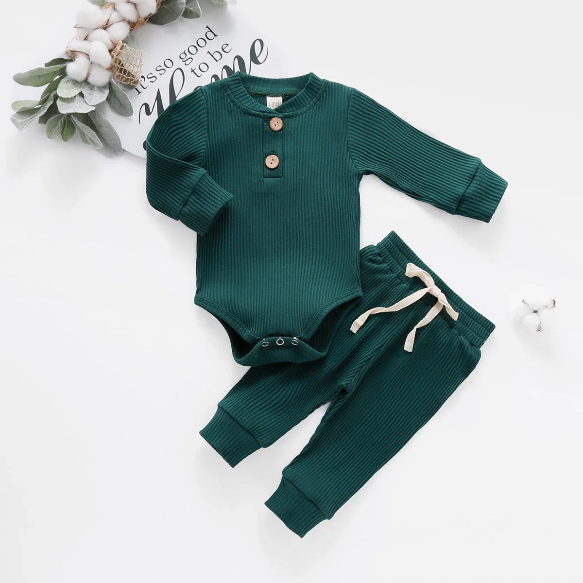 Mini Knit Long Sleeve Romper Set