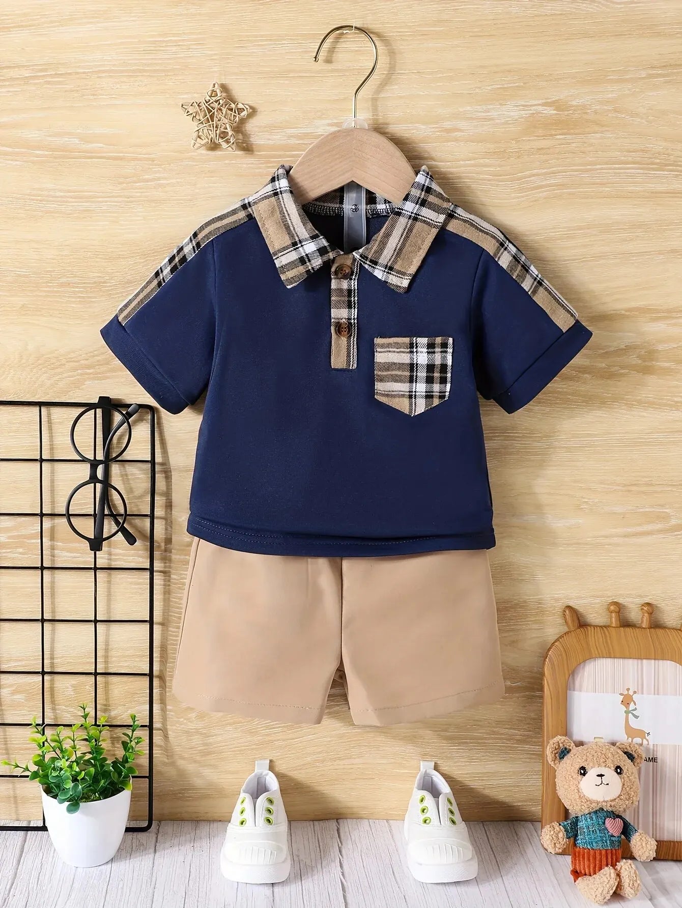Mini Plaid Summer Boy Set