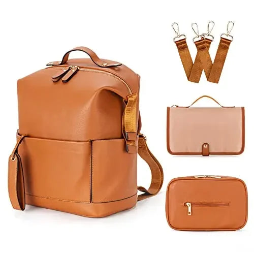 Mini PU Leather Diaper Bag
