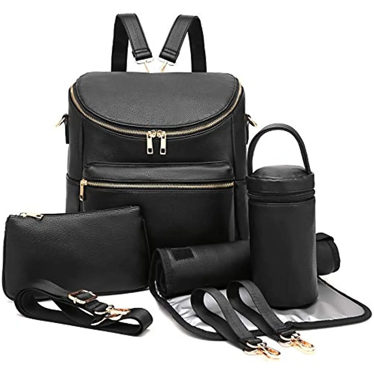 Mini PU Leather Diaper Bag