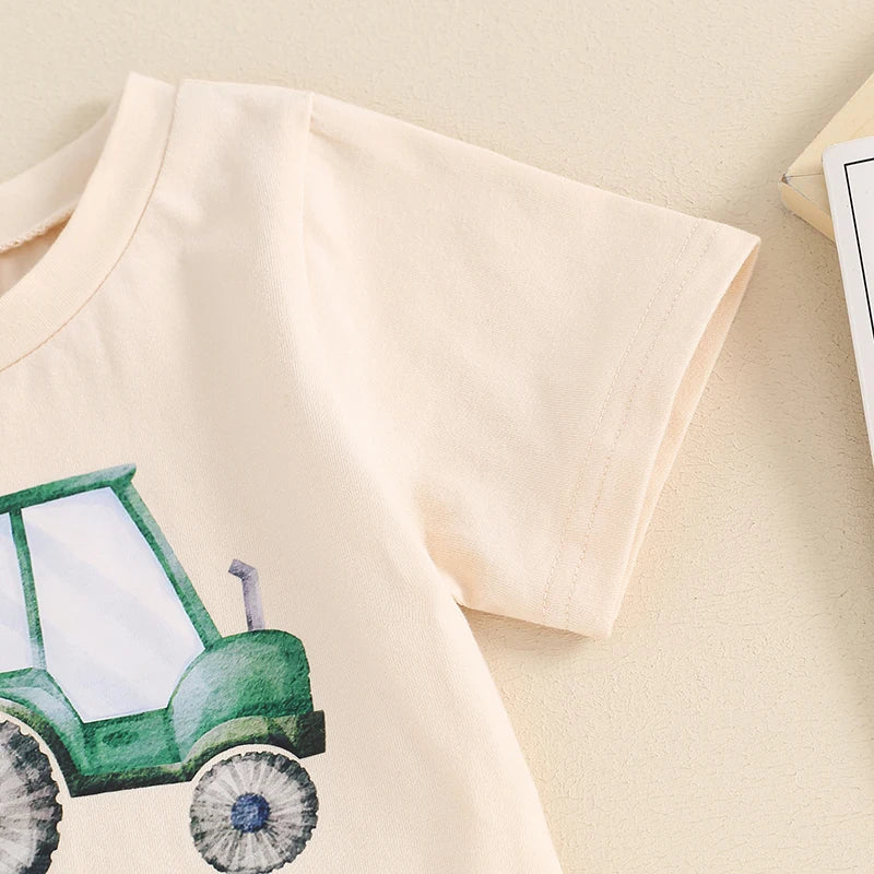 Mini Tractor Shorts Set