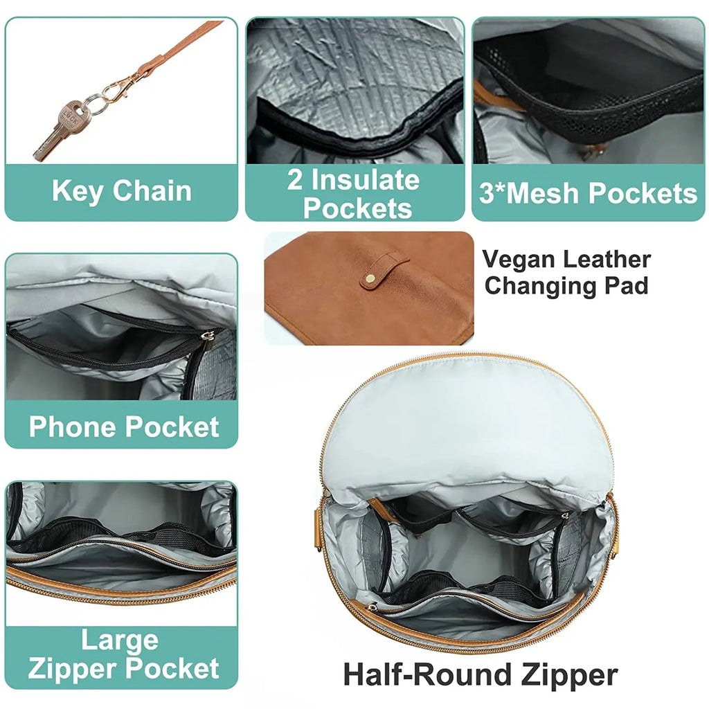 Mini PU Leather Diaper Bag