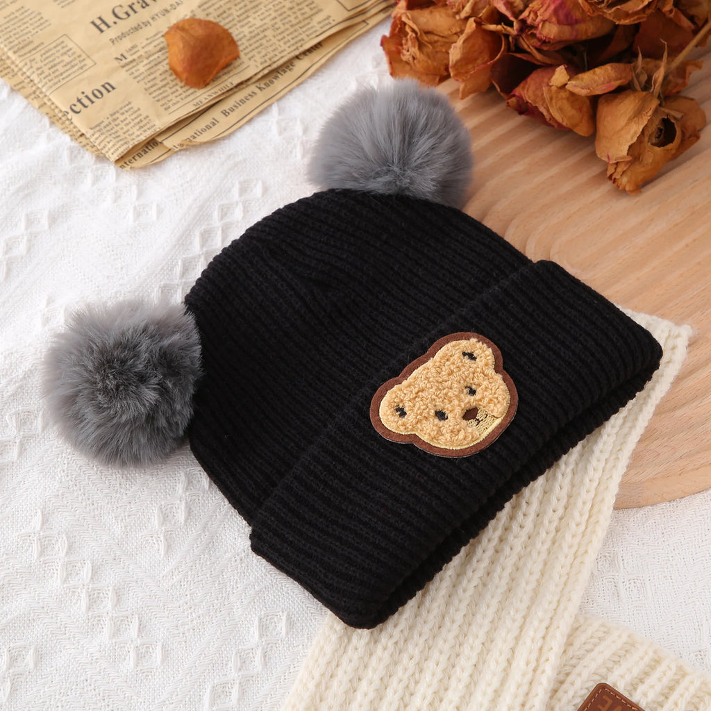 Mini Bear Knit Winter Hat