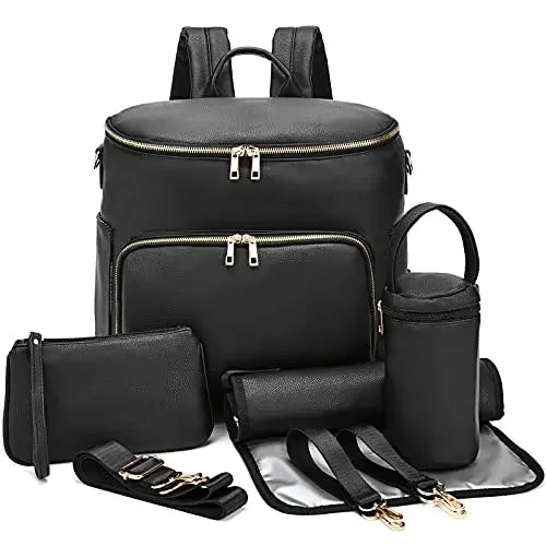 Mini PU Leather Diaper Bag