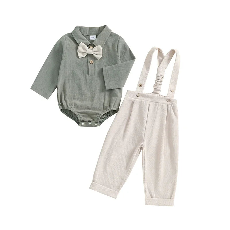 Mini Gentleman Romper Set