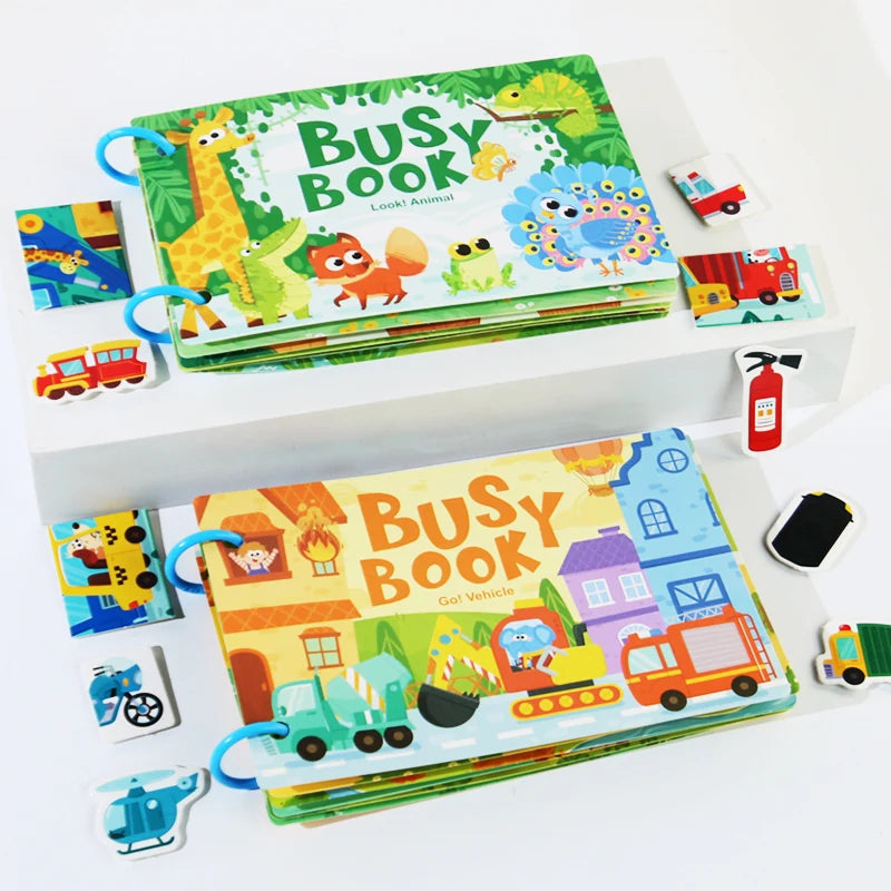 Mini Busy Book – Animals, Cars & Dinos