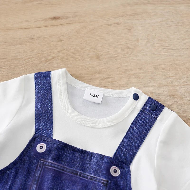 Mini Cowboy Suspender Romper