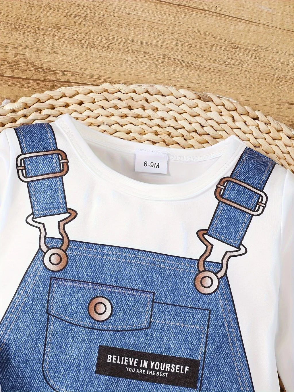 Mini Denim Print Romper