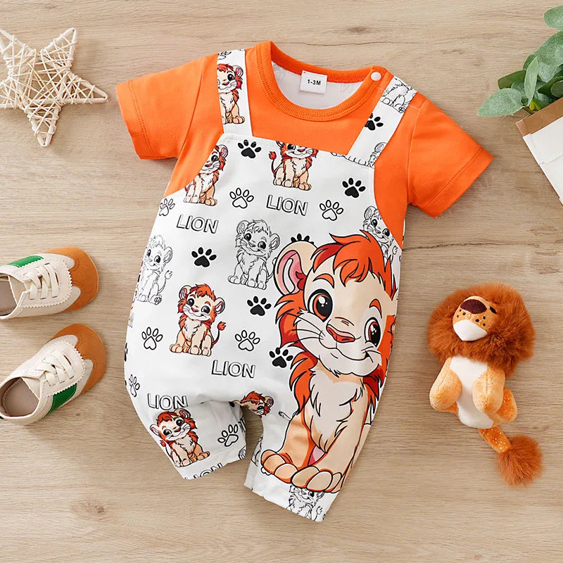 Mini Lion Two-Piece Romper