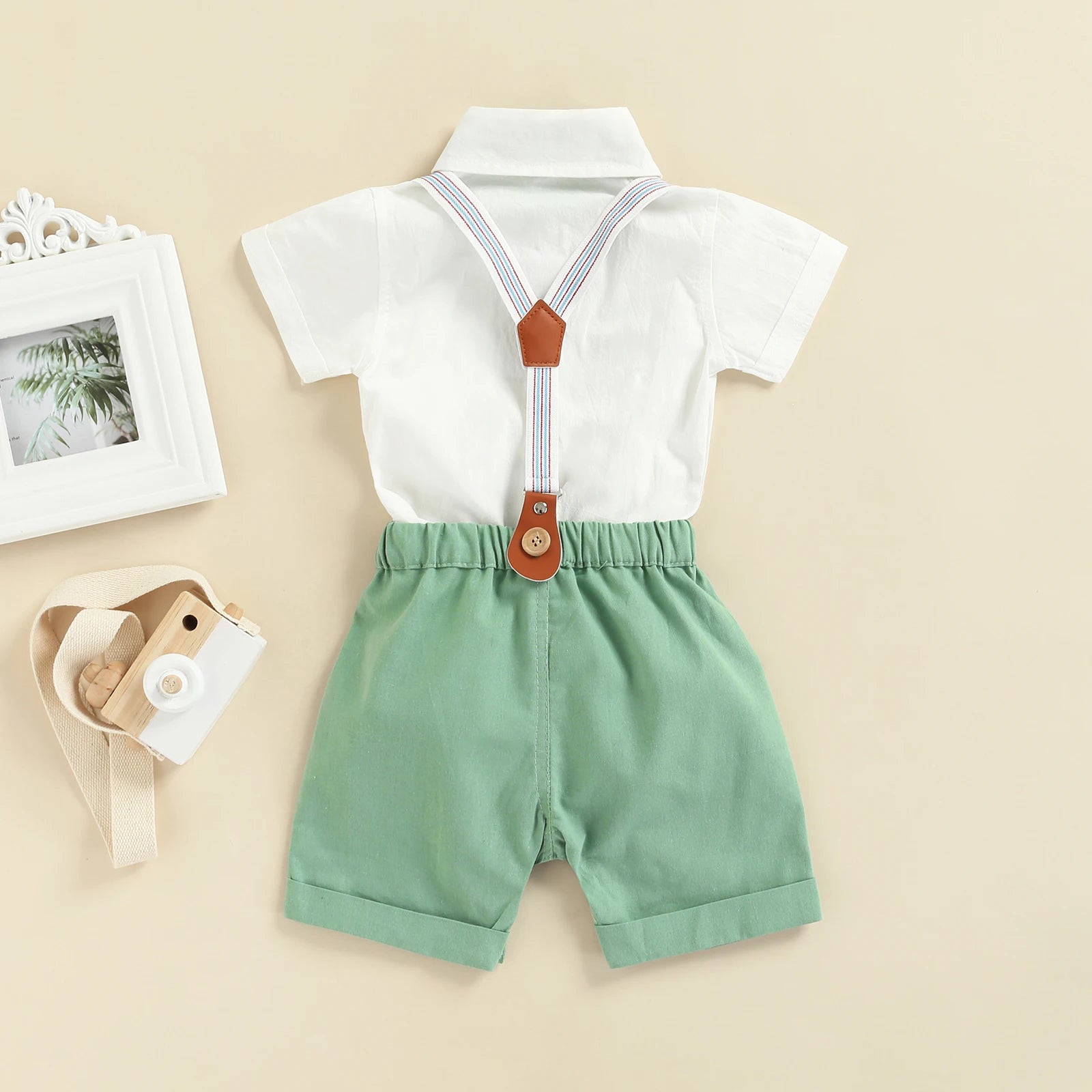Mini Suspender Pants Set