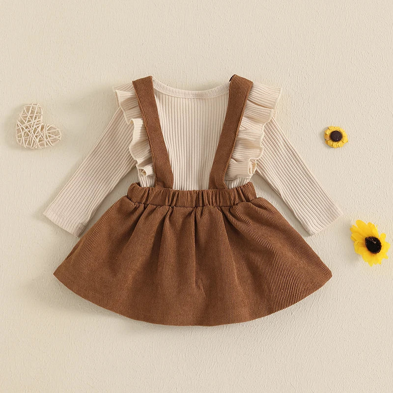Mini Ruffle Romper & Corduroy Set