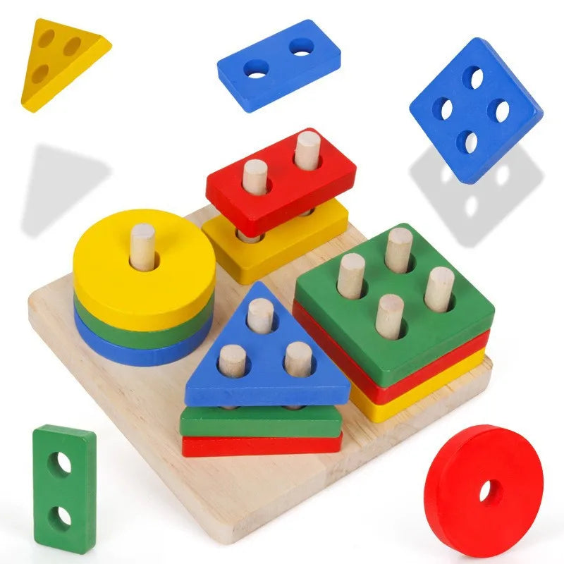 Mini Wooden Blocks – Montessori Shapes