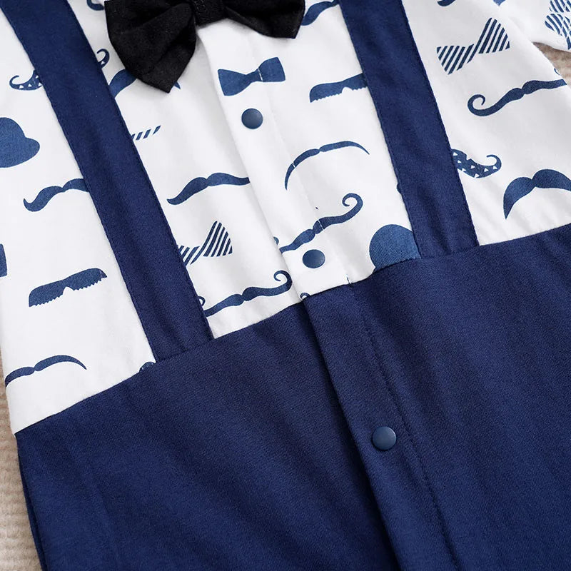 Mini Bowknot Lapel Romper