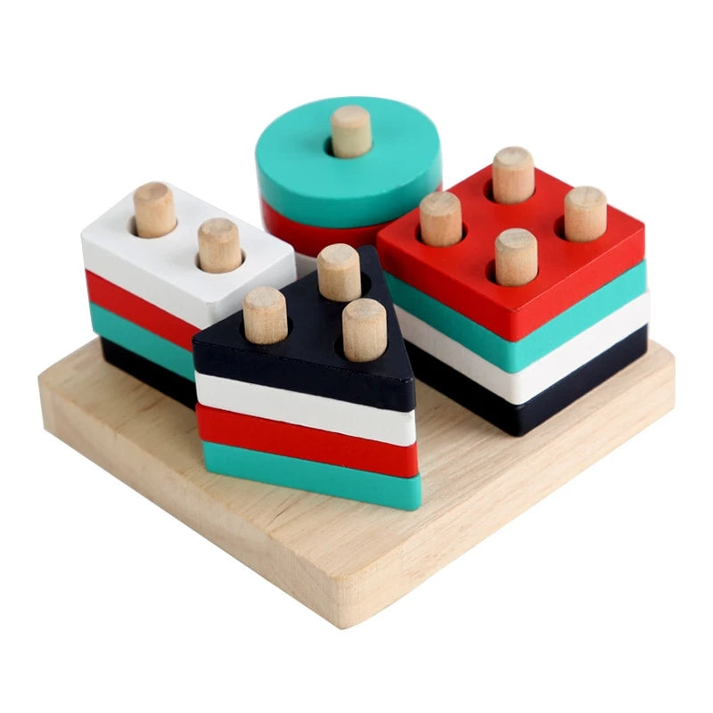 Mini Wooden Blocks – Montessori Shapes
