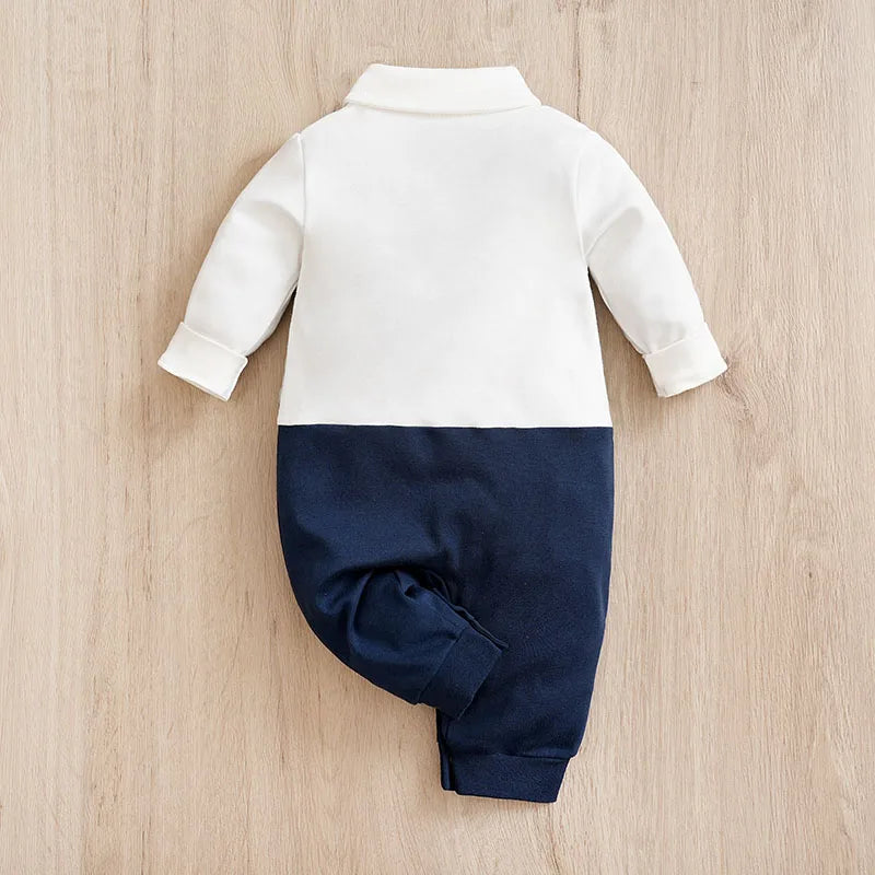 Mini Gentleman Long Sleeve Romper