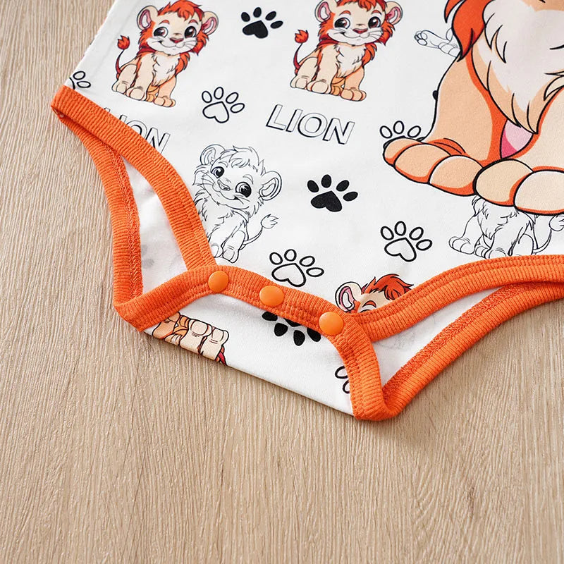 Mini Lion Knit Romper