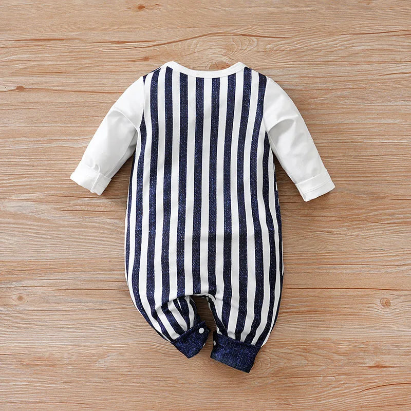 Mini Stripe Gentleman Romper