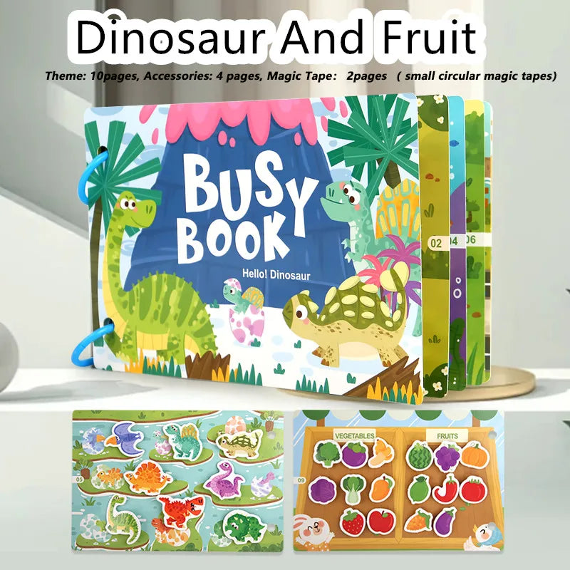 Mini Busy Book – Animals, Cars & Dinos