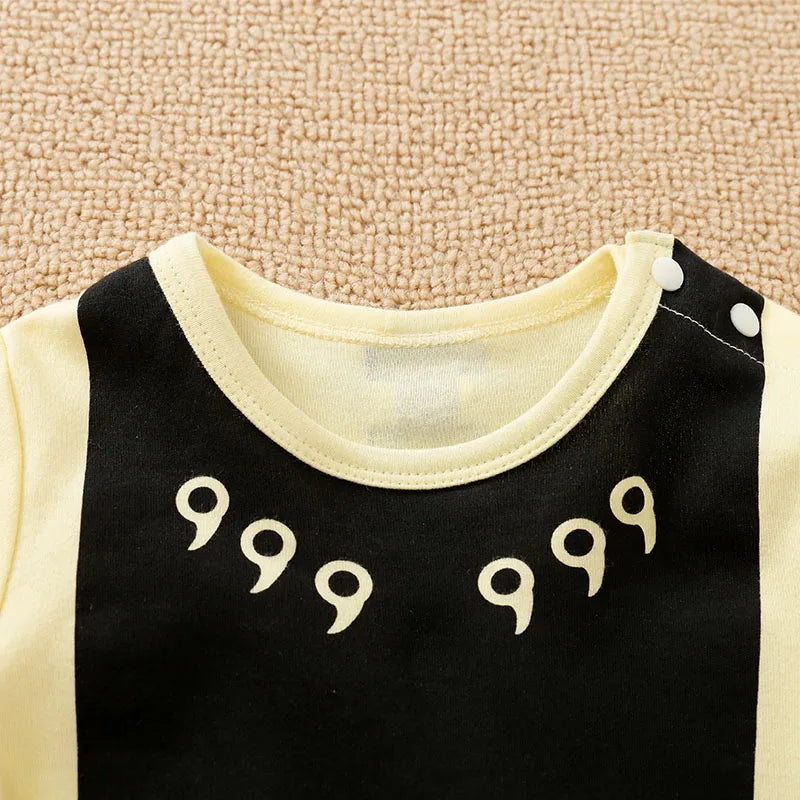 Mini Yellow Black Romper