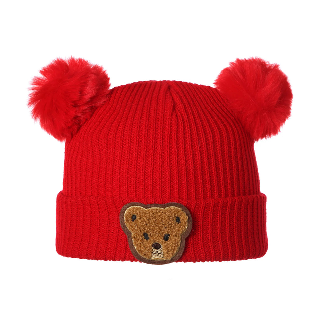 Mini Bear Knit Winter Hat