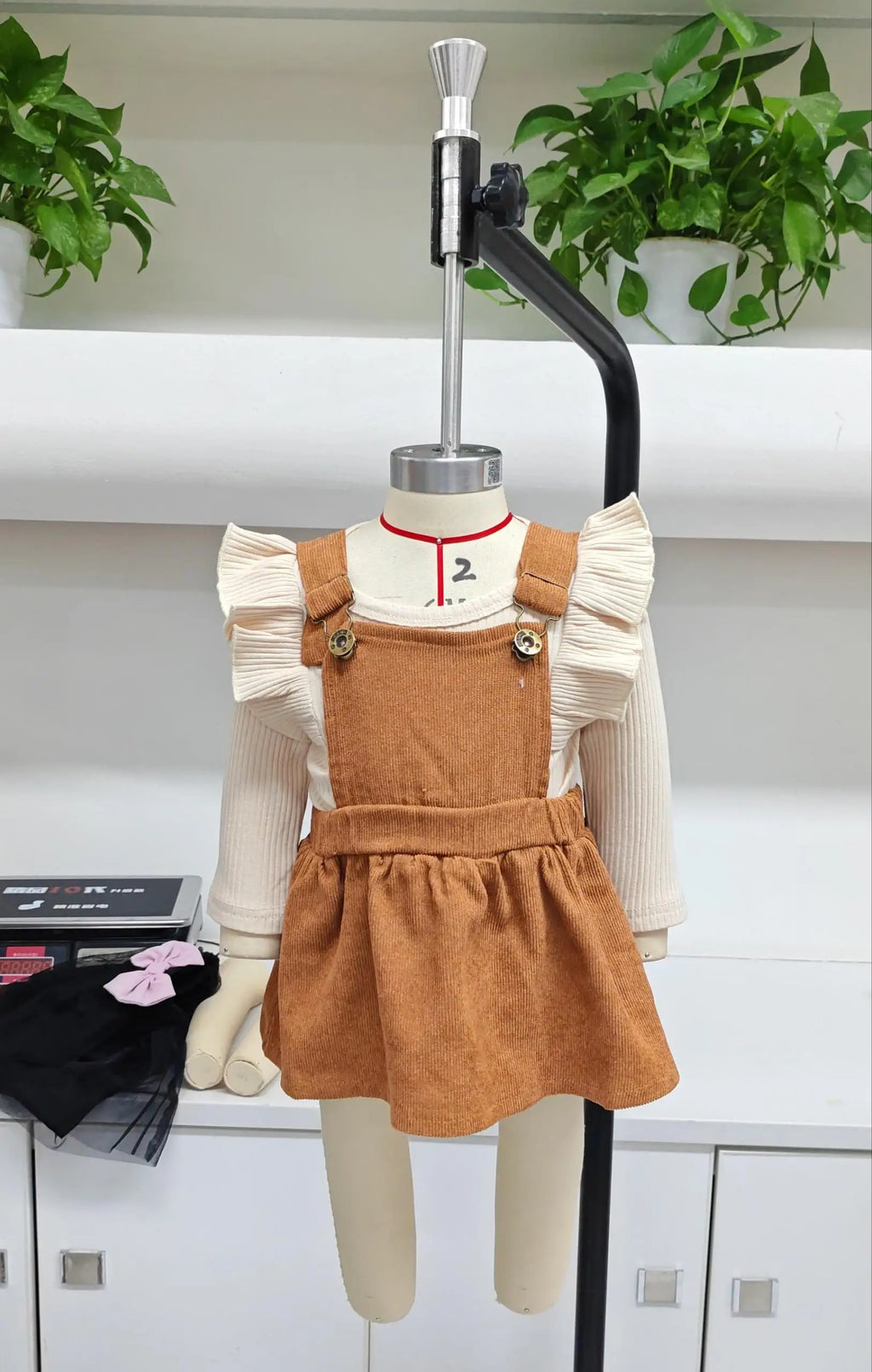 Mini Ruffle Romper & Corduroy Set