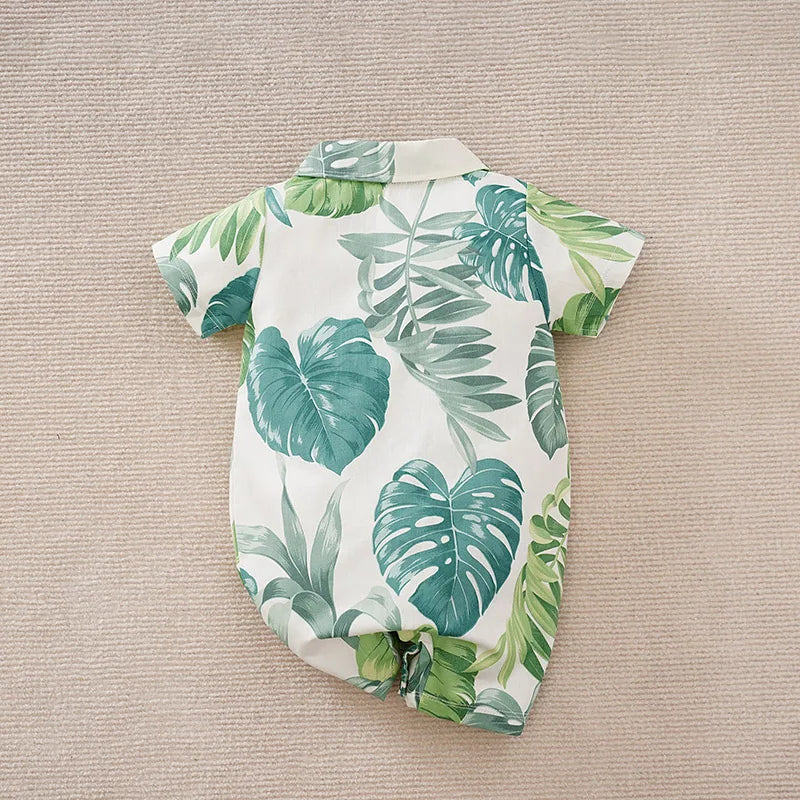 Mini Leaf Print Romper
