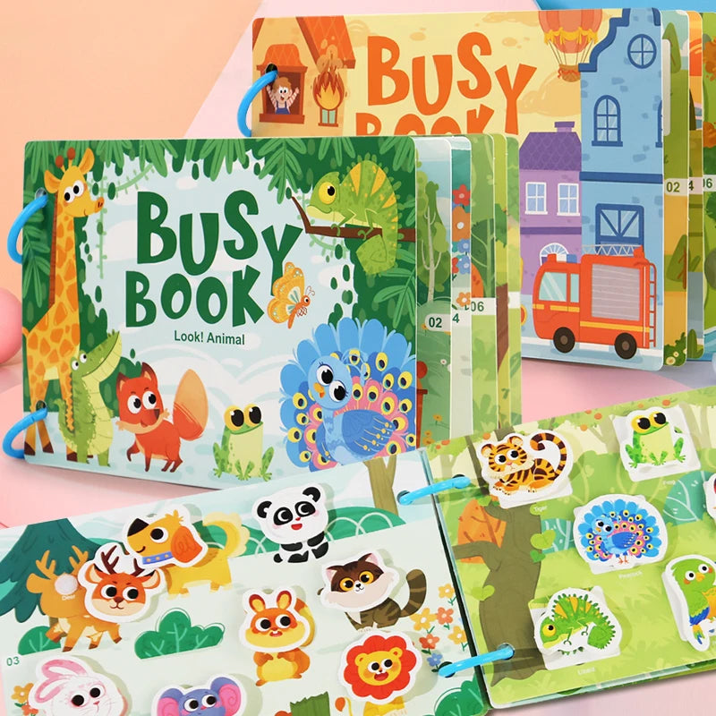 Mini Busy Book – Animals, Cars & Dinos