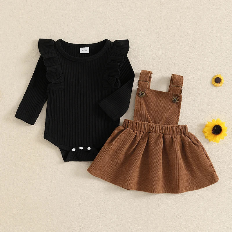 Mini Ruffle Romper & Corduroy Set
