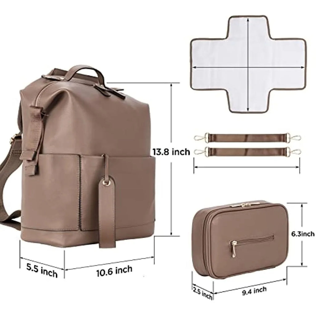 MiniMum Leather Diaper Bag