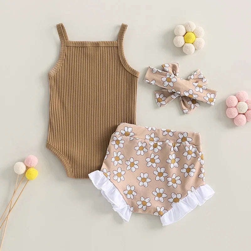 Mini Knit Romper & Shorts Set