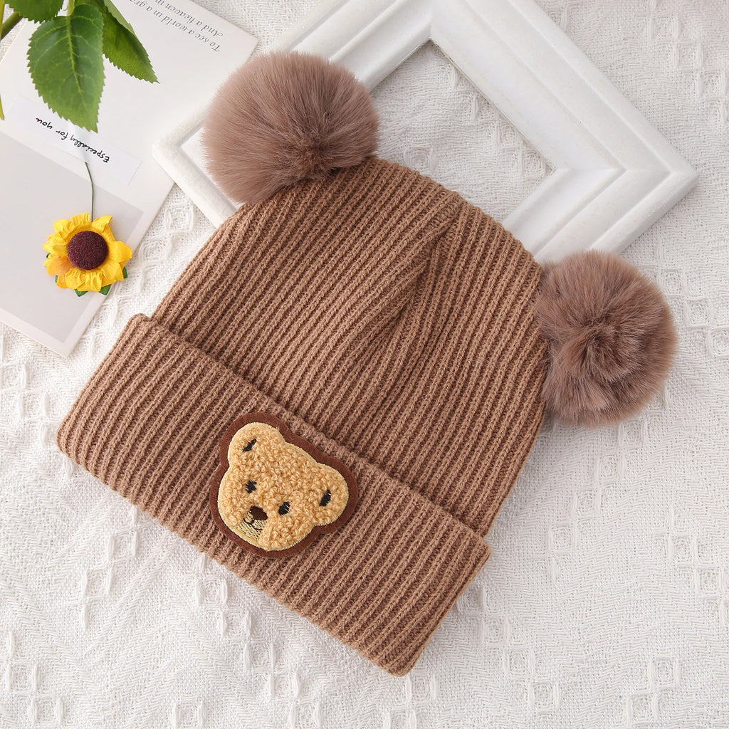 Mini Bear Knit Winter Hat