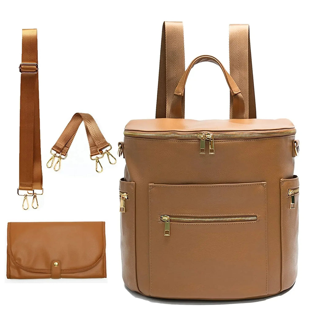 Mini PU Leather Diaper Bag