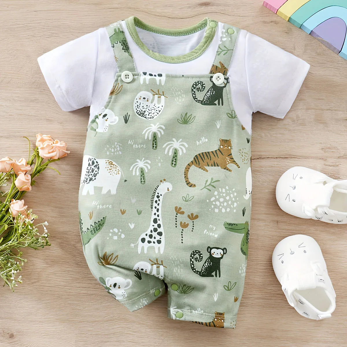 Mini Zoo Print Romper
