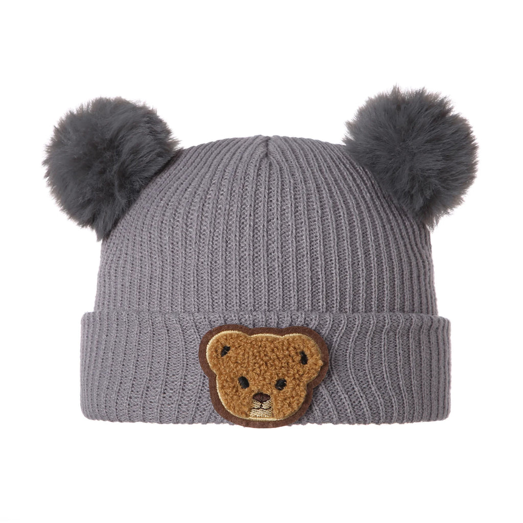 Mini Bear Knit Winter Hat