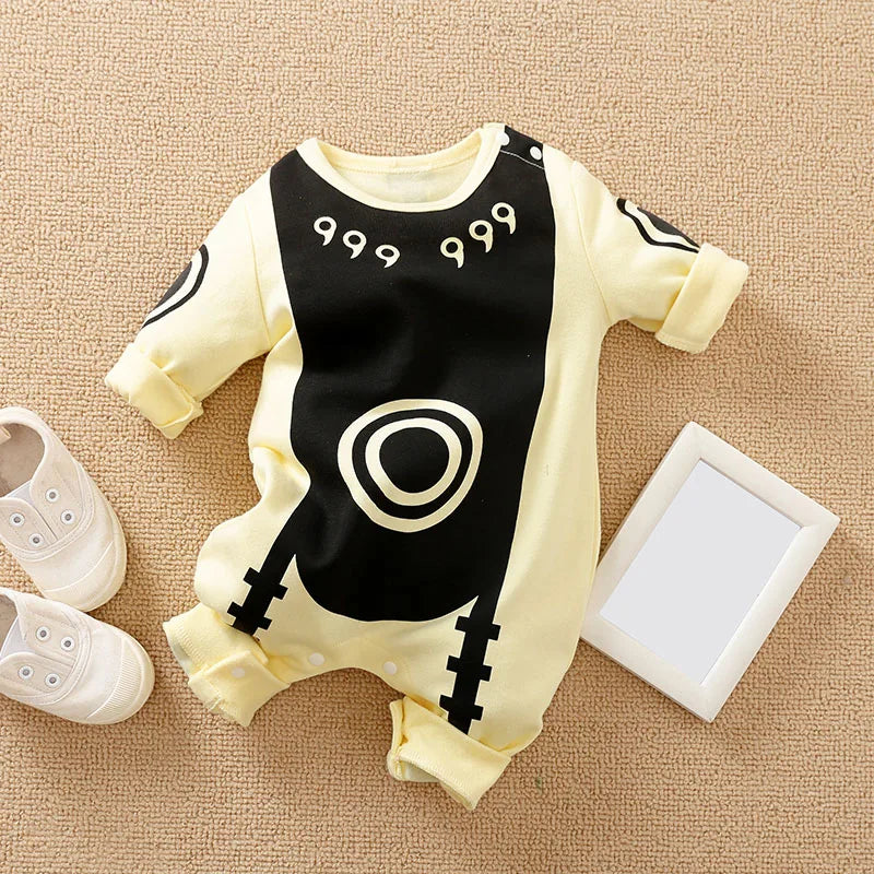 Mini Yellow Black Romper