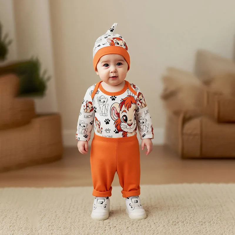 Mini Lion Knit Romper