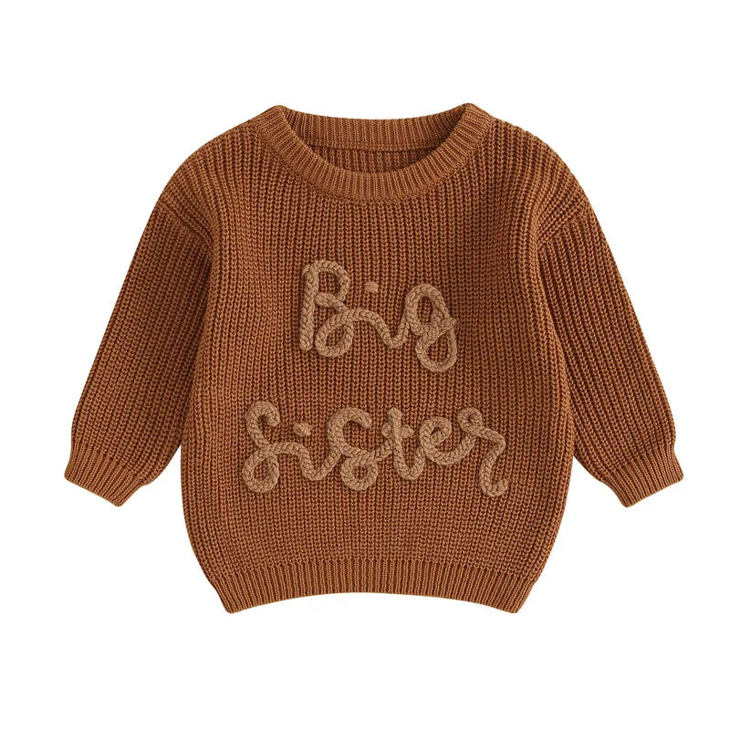 Mini Letter Embroidered Sweater