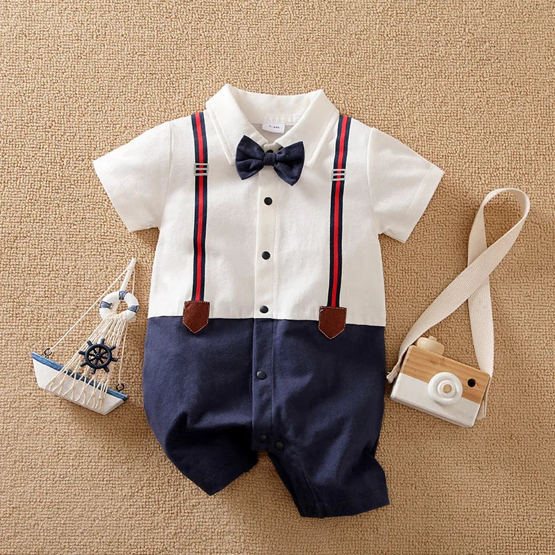 Mini Gentleman Tie Romper