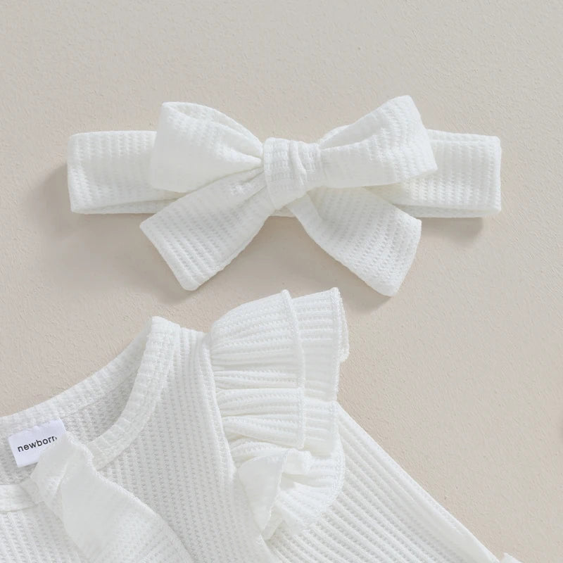 Mini Ruffle Zipper Romper Set