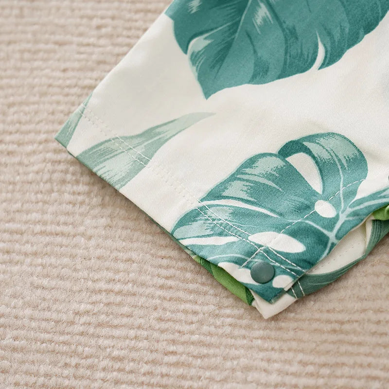 Mini Leaf Print Romper