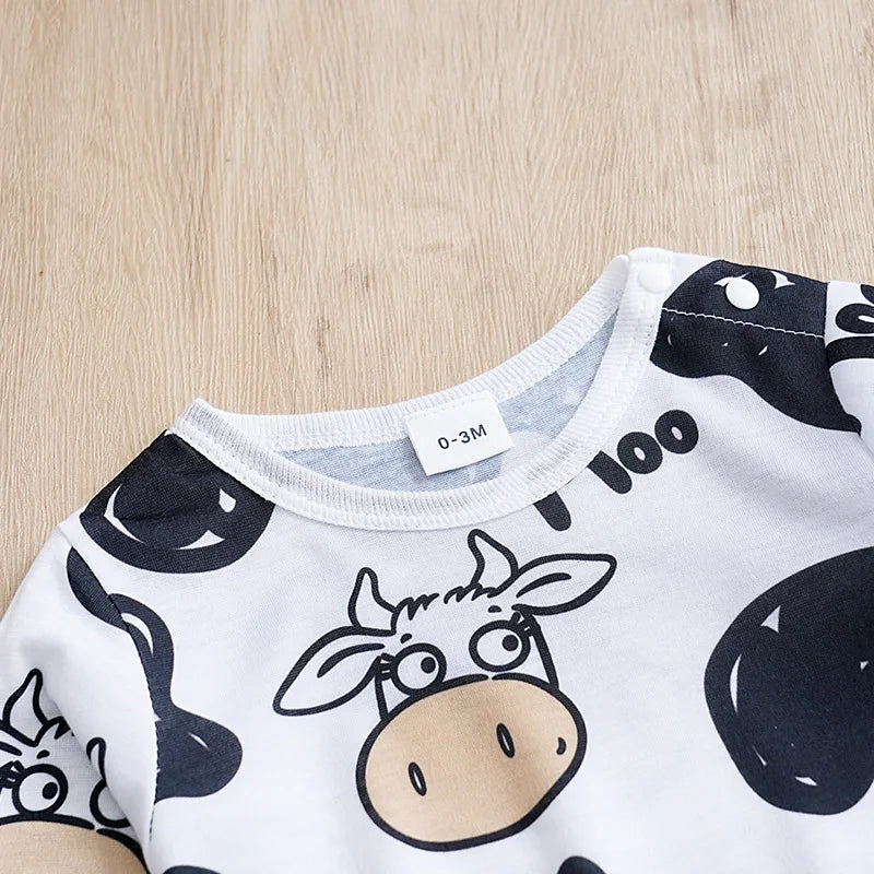 Mini Cow Print Romper