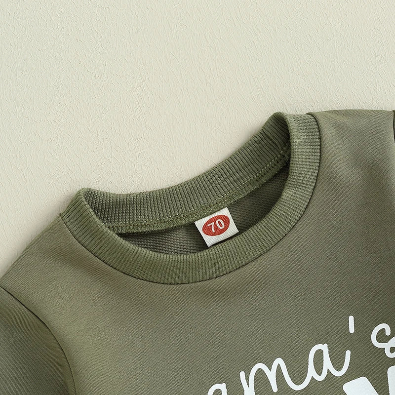 Mini Camouflage Pullover Pants Set